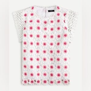 J crew Floral Crochet Sleeveless Top size 10